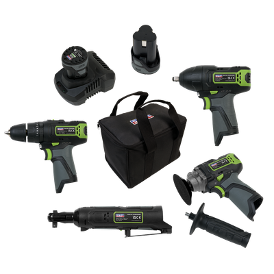 Sealey CP108VCOMBO1 4 x 10.8V SV10.8 Series Cordless Combo Kit - 2 Batteries Sealey CP108VCOMBO1 4 x 10.8V SV10.8 Series Cordless Combo Kit - 2 Batteries