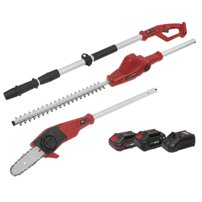 Sealey CP20VTPCOMBO 20V SV20 Series Telescopic Cordless Hedge Trimmer & Chainsaw Kit - 2 Batteries Sealey CP20VTPCOMBO 20V SV20 Series Telescopic Cordless Hedge Trimmer & Chainsaw Kit - 2 Batteries