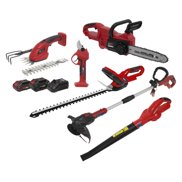 Sealey  CP20VCOMBO15  6 x 20V SV20 Series Garden Maintenance Combo Kit - 2 Batteries