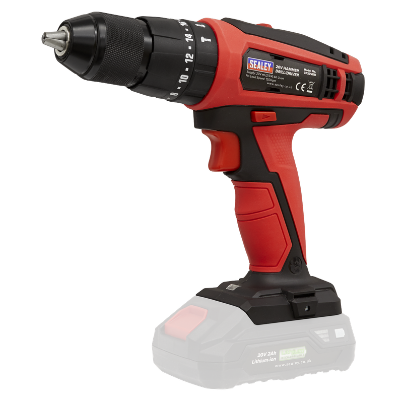 Sealey CP20VDD SV20 Series 13mm Cordless Combi Drill 20V - Body Only