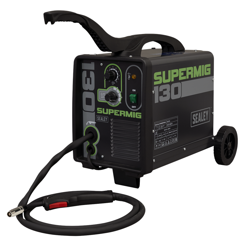 Sealey SUPERMIG130  Mini Portable Gas/Gasless MIG Welder 130A 230V