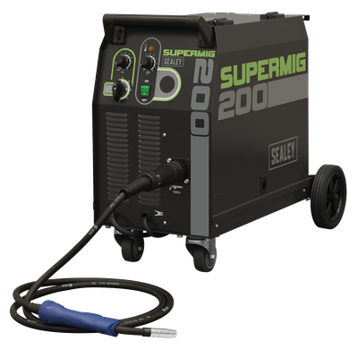 Sealey SUPERMIG200    Professional Gas/Gasless MIG Welder with Binzel® Euro Torch 200A 230V