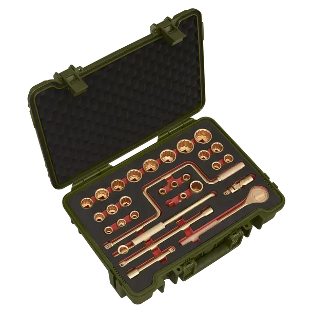 Sealey Premier NS039 Premier Non-Sparking Socket Set 1/2 Sealey Premier NS039 Premier Non-Sparking Socket Set 1/2"Sq Drive 31pc