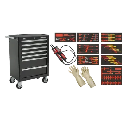 Sealey TBTECOMBO02  Rollcab 7 Drawer with Insulated Tool Kit 63pc