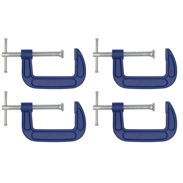 Sealey G-Clamp Set  4pc ( size options  75,100,150 & 200 mm )