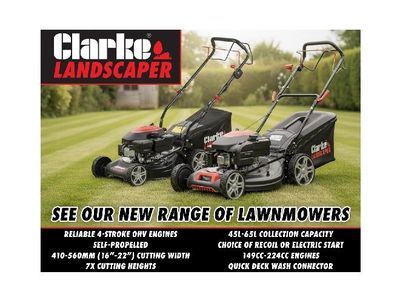 Lawn Mowers, Pressure Washers & Gardening Tools