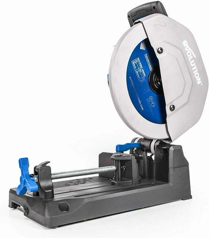 Evolution S355CPS Chop Saw/355mm Mild Steel Cutting TCT Blade ( Optionally available with Universal Chop Saw Stand) ( Available with free of charge UK mainland delivery) Evolution S355CPS Chop Saw/355mm Mild Steel Cutting TCT Blade ( Optionally available with Universal Chop Saw Stand) ( Available with free of charge UK mainland delivery)