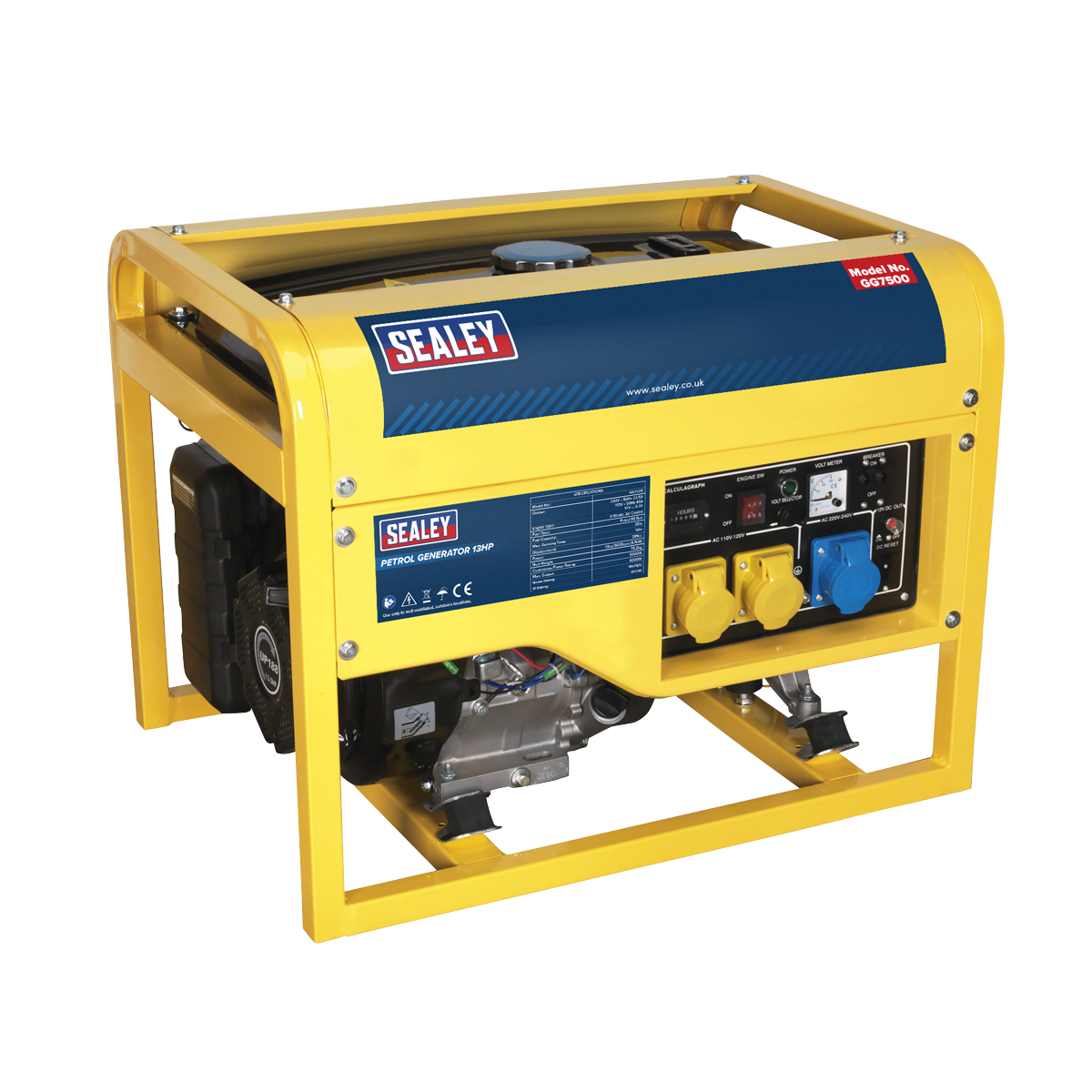 Sealey Generator 6000W 110/230V 13hp (GG7500) Sealey Generator 6000W 110/230V 13hp (GG7500)