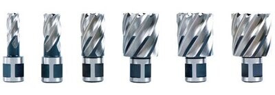 Evolution 6 Piece Magnetic Drill Broach Cutter Set ( 25 mm Short & 50 mm Long Series Options). Suitable for Evolution S28MAG , EVOMAG42 & other quality Magnetic Drills. Evolution 6 Piece Magnetic Drill Broach Cutter Set ( 25 mm Short & 50 mm Long Series Options). Suitable for Evolution S28MAG , EVOMAG42 & other quality Magnetic Drills.