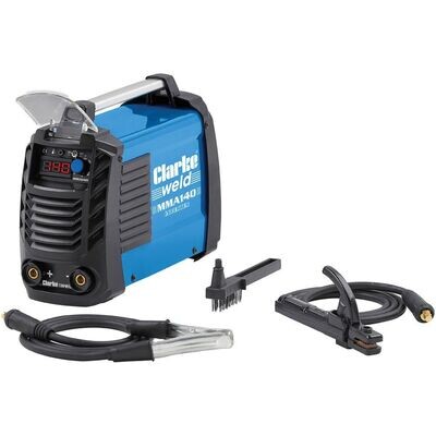 Clarke MMA140A ARC/MMA Inverter Welder (230V) ( Optional Mild Steel Welding Electrodes) Clarke MMA140A ARC/MMA Inverter Welder (230V) ( Optional Mild Steel Welding Electrodes)