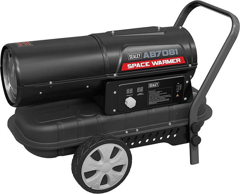 Sealey Space Warmer® Kerosene/Diesel Heater with Wheels 70,000Btu/hr AB7081 Sealey Space Warmer® Kerosene/Diesel Heater with Wheels 70,000Btu/hr AB7081