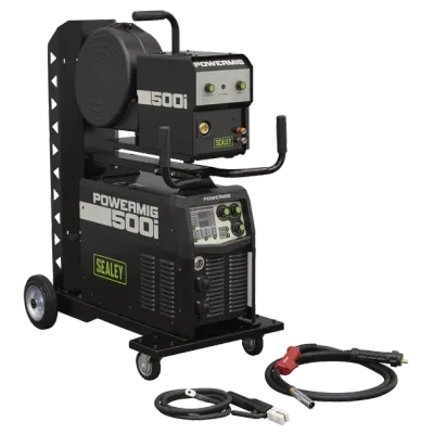 Sealey POWERMIG500i 500A Professional Gas/Gasless MIG/TIG/MMA Inverter Welder With Portable Wire Feeder 400V 3ph Sealey POWERMIG500i 500A Professional Gas/Gasless MIG/TIG/MMA Inverter Welder With Portable Wire Feeder 400V 3ph