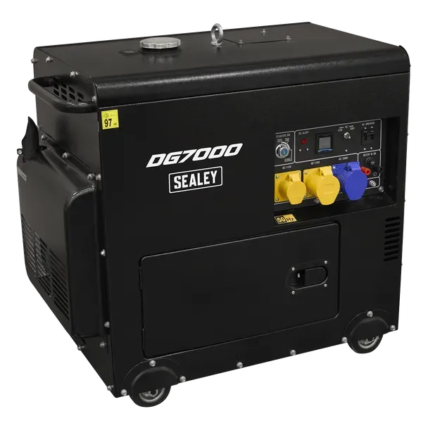Sealey7000W Diesel Generator 4-Stroke Engine 110/230V [DG7000]