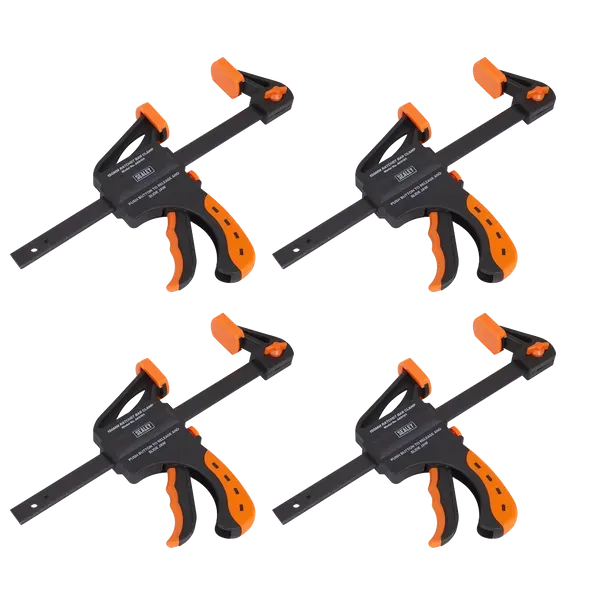 Sealey AK61014 Ratchet Bar Clamp Set 150mm 4pc