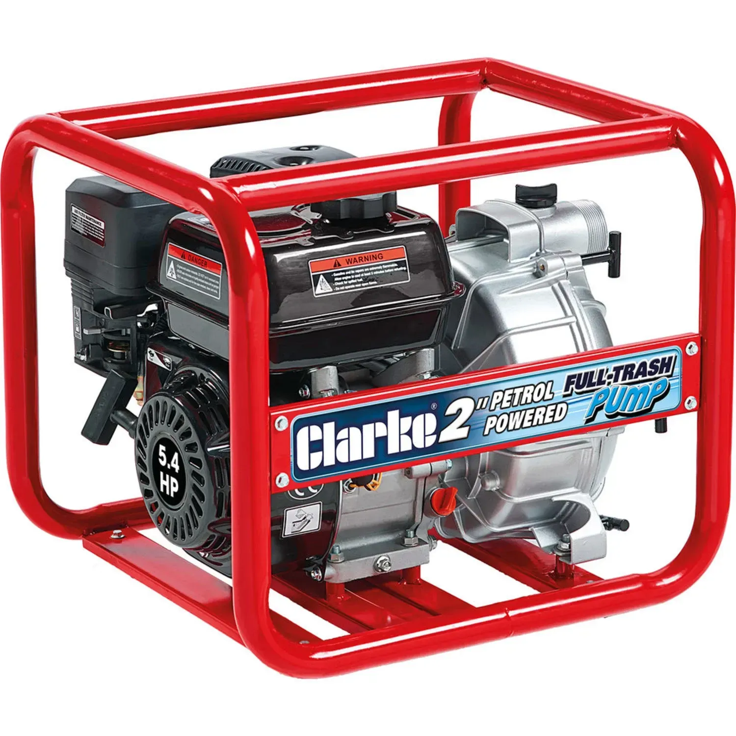 Clarke PF50 Petrol Powered 2 Clarke PF50 Petrol Powered 2" Full-Trash Water Pump