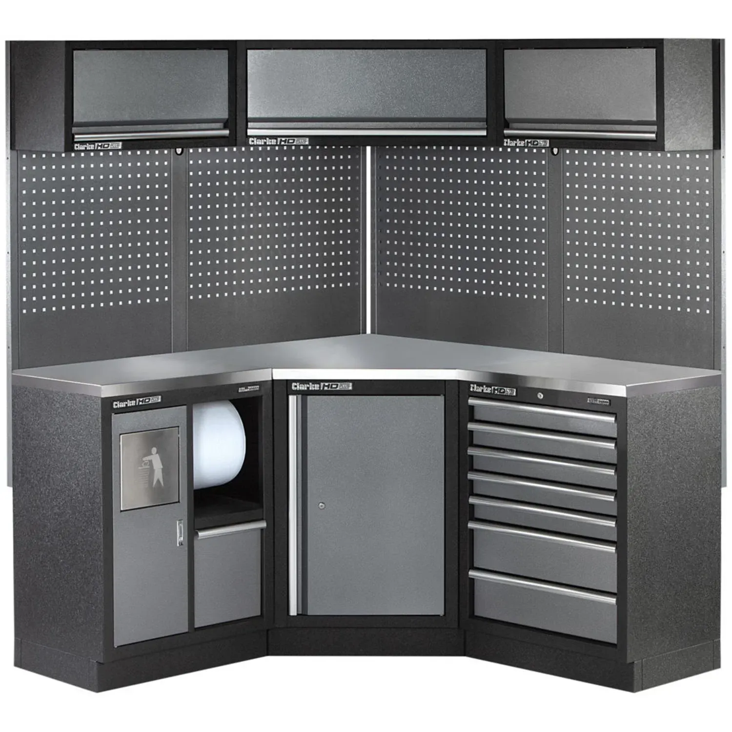 Clarke COMBGSM05 Modular Corner Storage System 19 Piece Package Stainless Steel Worktops Clarke COMBGSM05 Modular Corner Storage System 19 Piece Package Stainless Steel Worktops