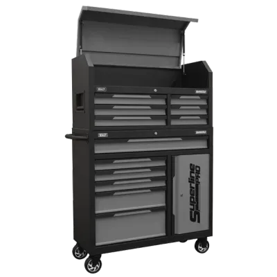 Sealey AP108OGR Superline Pro® Topchest & Rollcab Combination 12 Drawer & 1 Door Cupboard - Grey Sealey AP108OGR Superline Pro® Topchest & Rollcab Combination 12 Drawer & 1 Door Cupboard - Grey