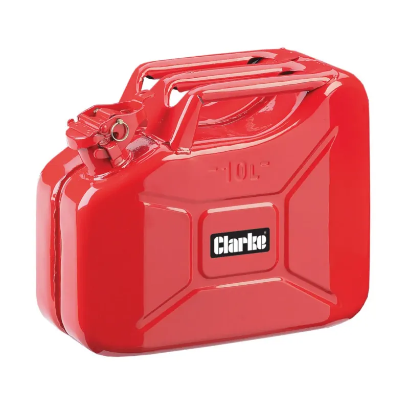 Clarke 10 Litre Fuel Can ( Red or Green ) Optional Flexible Hose . Clarke 10 Litre Fuel Can ( Red or Green ) Optional Flexible Hose .