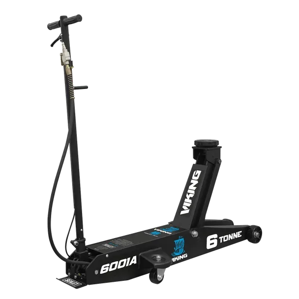 Viking 6001A Professional Long Reach Air/Manual Operation Trolley Jack with Rocket Lift 6 Tonne Viking 6001A Professional Long Reach Air/Manual Operation Trolley Jack with Rocket Lift 6 Tonne