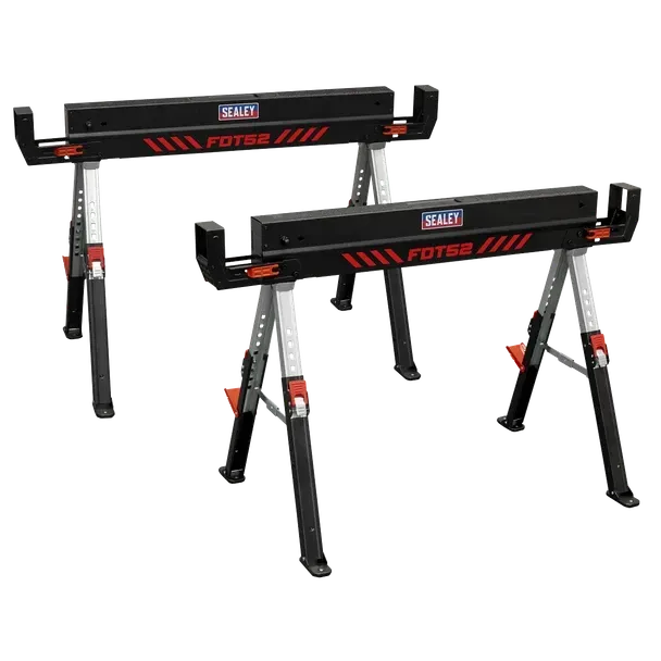Sealey FDT52 Adjustable Sawhorse Set 2pc Sealey FDT52 Adjustable Sawhorse Set 2pc
