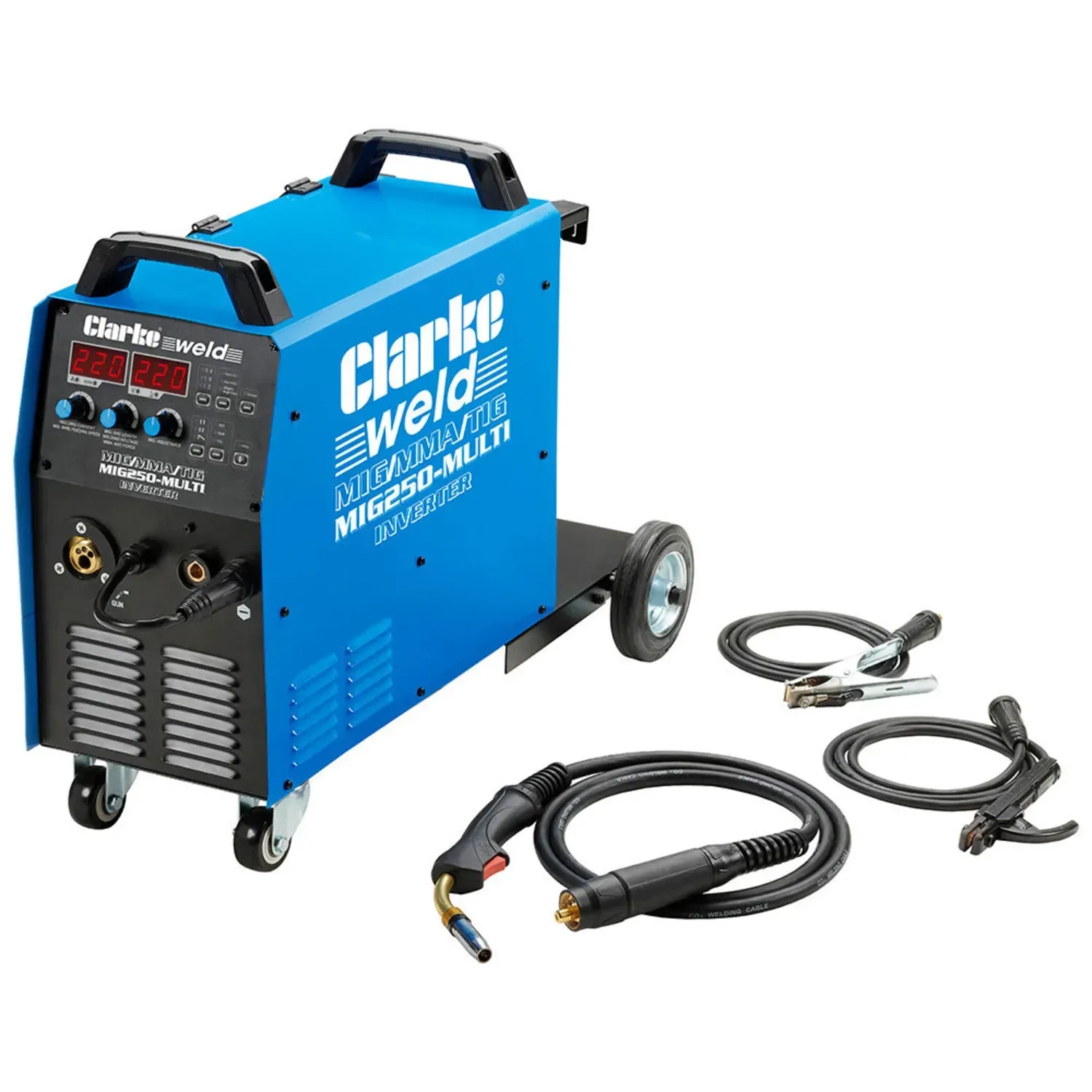 Clarke MIG250MULTI 220A MIG/MMA/TIG Inverter Welder Clarke MIG250MULTI 220A MIG/MMA/TIG Inverter Welder