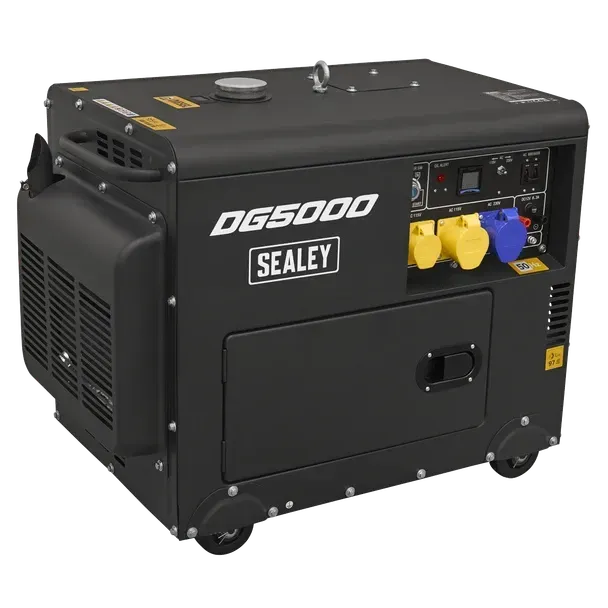 Sealey DG5000 5000W Diesel Generator 4-Stroke Engine 110/230V