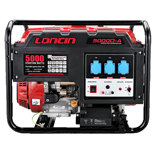 ELEC START LONCIN LC5000-A/L Generator Petrol 240-110-12 V Volt Gen Set 4 KW KVA