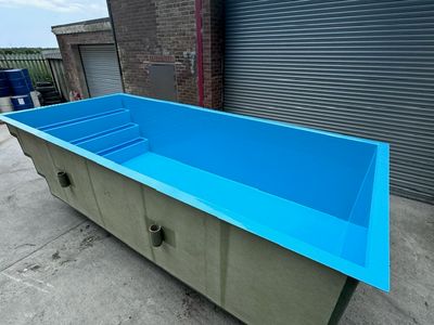 5 m Swimming Pool with steps at one end 12,000 L COLOUR BLUE  CHECK MAP FOR EXTRA CARRIAGE COSTS IF APPLICABLE