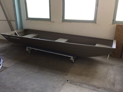 Marine Aluminium 14&#39;  GREEN / BRIGHT SILVER Jon Flat Bottom Ally Boat ~ Dinghy ~ Fishing CLICK FOR FURTHER PRICING