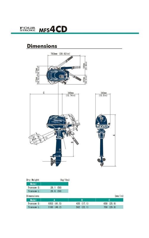MFS 4D Tohatsu Outboard ~ ALL Models ~ Click to show pricing