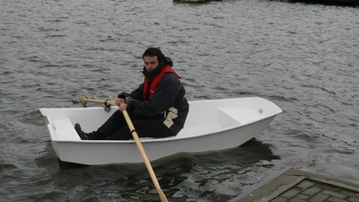 XS Fibreglass Rowing Skiff Dinghy; 2.4 m