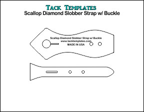 Slobber Strap with Buckle-Scallop Diamond  **PDF**