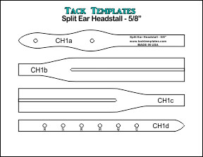 Split Ear Headstall - 5/8&quot; **PDF**