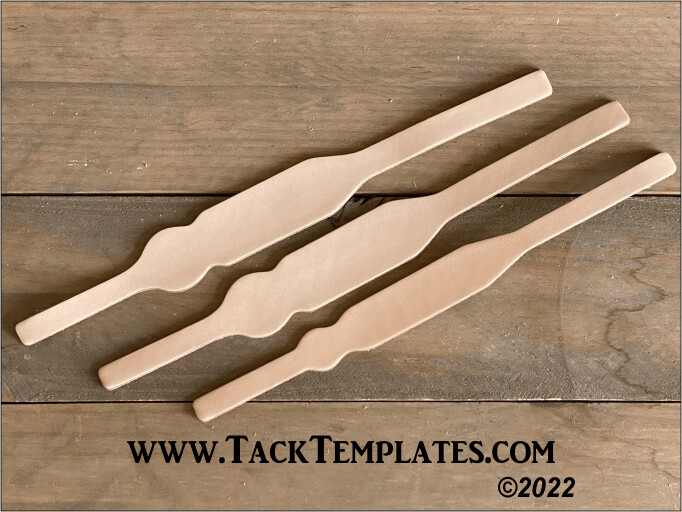 Straight Round Single Ear Headstall Leather Blanks (per set)
