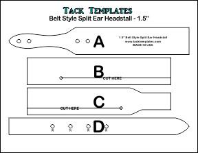 Belt Style Split Ear Headstall - 1.5&quot; **PDF**