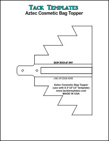 Cosmetic Bag Topper - Aztec **PDF**