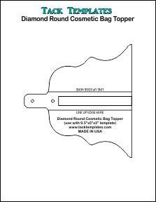 Cosmetic Bag Topper - Diamond Round **PDF**