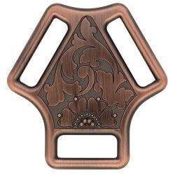 Floral Center Martingale (Copper Plate)