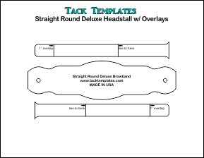 Straight Round Deluxe Headstall w/ Overlays **PDF**