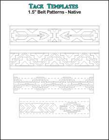 Leather Belt PDF Pattern Svg 5 different size Belt End on A4
