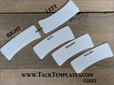 4.1&quot; Hair Claw Clip Pattern Tap Offs - Native