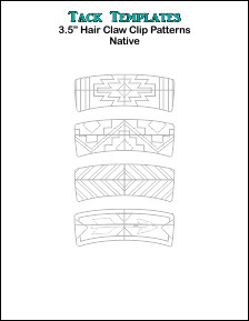 3.5&quot; Hair Claw Clip Patterns - Native  **PDF**
