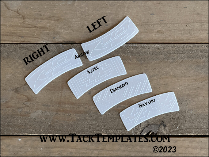 3.5&quot; Hair Claw Clip Pattern Tap Offs - Native
