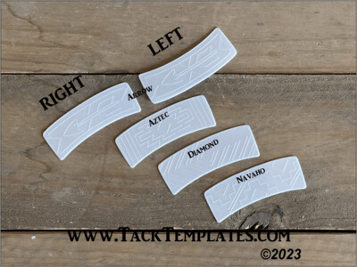 3.5&quot; Hair Claw Clip Pattern Tap Offs - Native