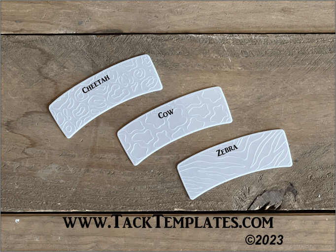3.5&quot; Hair Claw Clip Pattern Tap Offs - Animal Prints