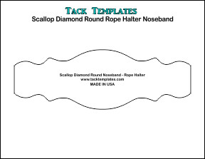 Scallop Diamond Round Noseband - Rope Halter **PDF**