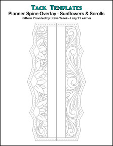 Planner Spine Overlay - Sunflowers &amp; Scrolls **PDF**