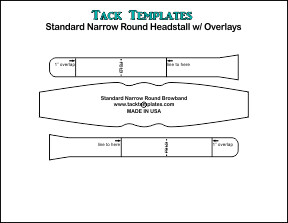Standard Narrow Round Headstall w/ Overlays **PDF**