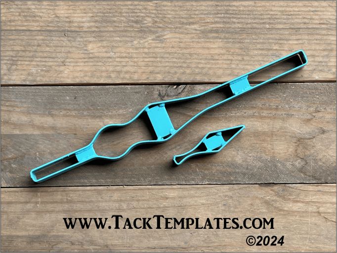 Diamond Round Headstall Cheek Leather Die