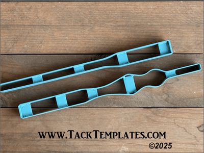 Diamond Round Split Ear Headstall Leather Die